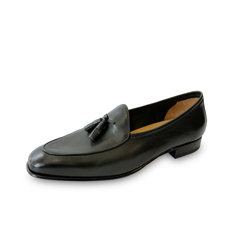 ANTONIO BAREZZI 2024 Summer Men's New Arrival Yuppie Style Pre-Cow Leather Belgian Loafers-0
