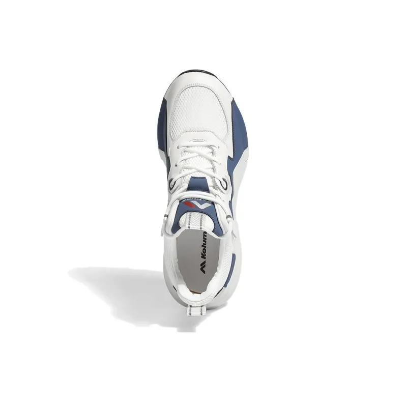 KOLUMB Cushioning, Slip Resistant, And Breathable Low Top Casual Shoes Men's White Blue-4