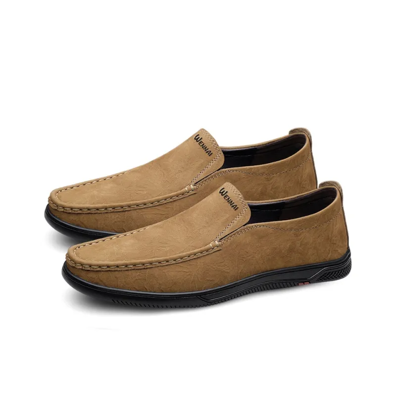 Wen Nai Casual Shoes Men's Khaki-3