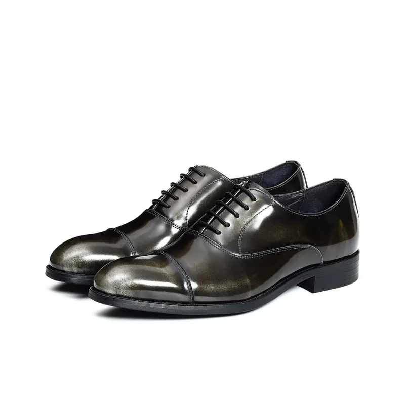 ASTON M.JAZZ Dress Shoes Men Low Top Black/Brown-9