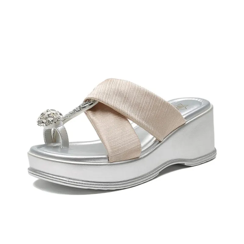 DUSTO Beach Sandals Women's Apricot/Gold/Black/Silver-2