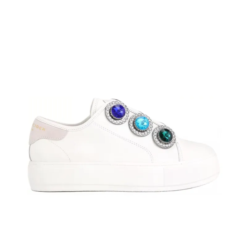 Kurt Geiger London LANEY OCTAVIA Low-Top Skateboard Shoes Women's White-1