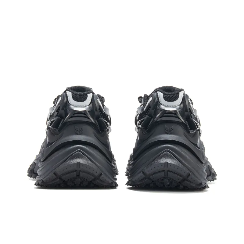 OGR Wear Resistant Breathable Height Increasing Low Top Running Shoes Unisex Black Silver-4