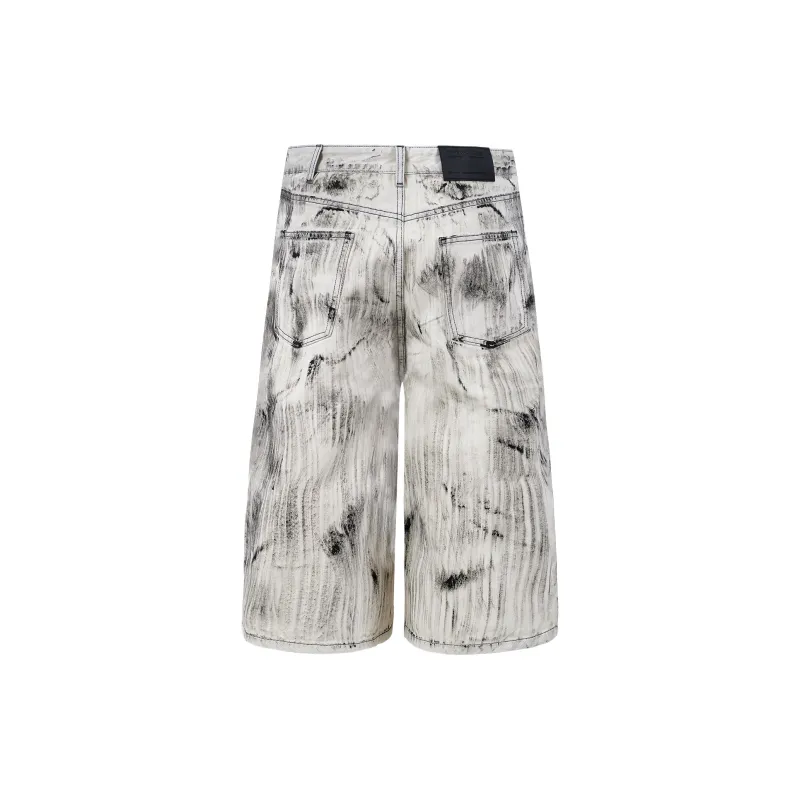 TERRA INCOGNITA Denim Shorts Unisex White-1