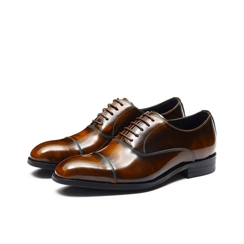 ASTON M.JAZZ Dress Shoes Men Low Top Black/Brown-1