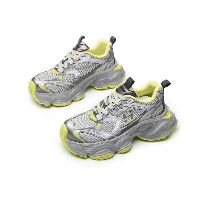HSTYLE Cushioning Anti-Slip And Wear-Resistant Low-Top Chunky Sneakers Women's-4