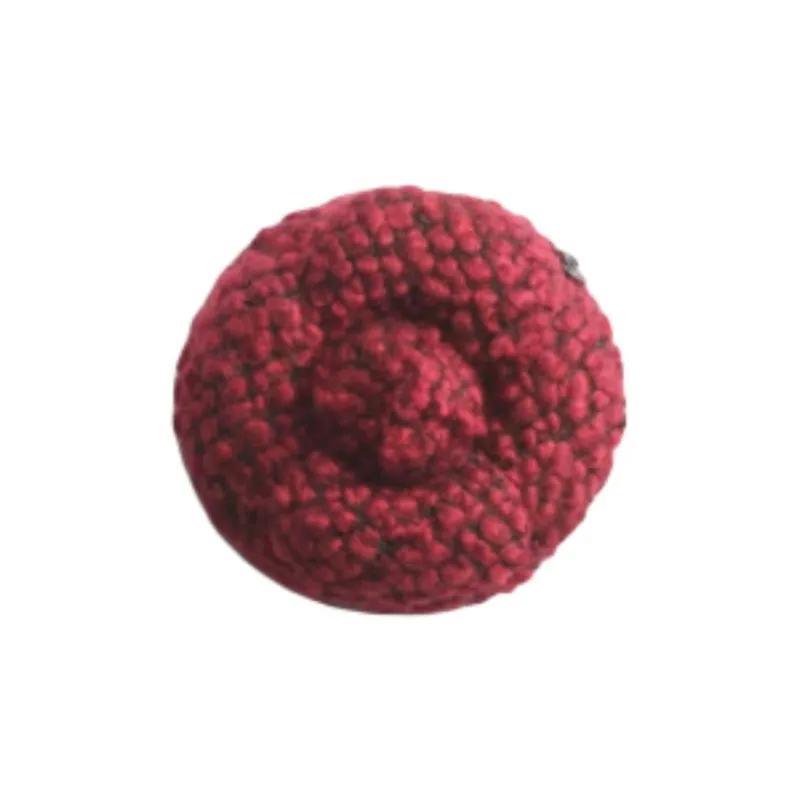CHANEL Silk Brooches Unisex Red-1