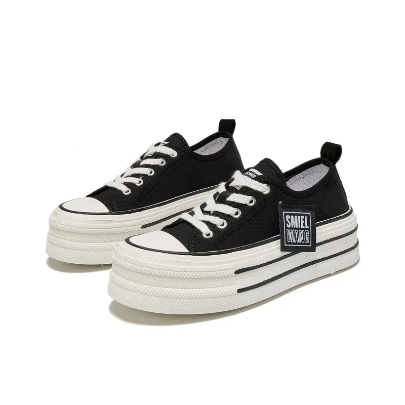 Komanic Coverage Lightweight Height Increasing Low Top Canvas Shoes Women's-2