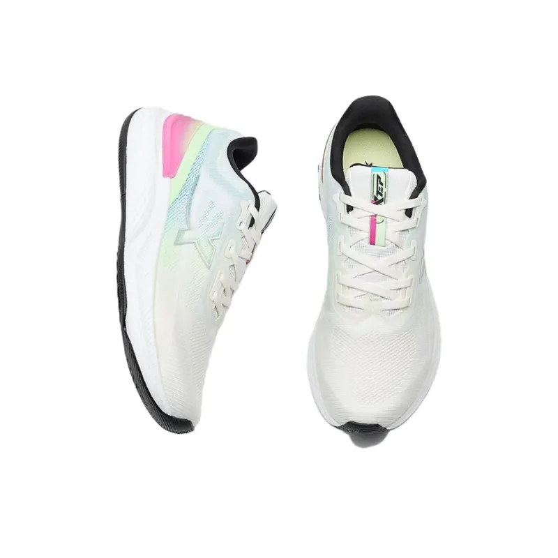 XTEP Cushioning Rebound Low Top Running Shoes Women's White Pink Green-2
