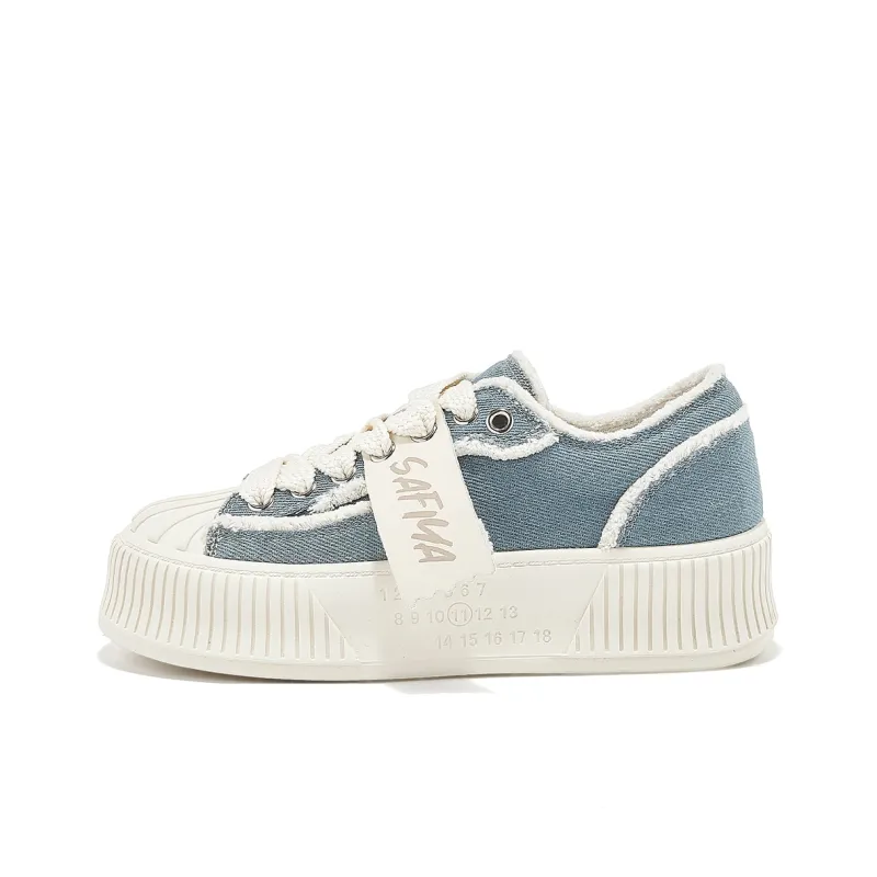 XINGQILIUQIXIA x Safiya Wear-Resistant Breathable Lightweight Height Increasing Low-Top Canvas Shoes Women's-7