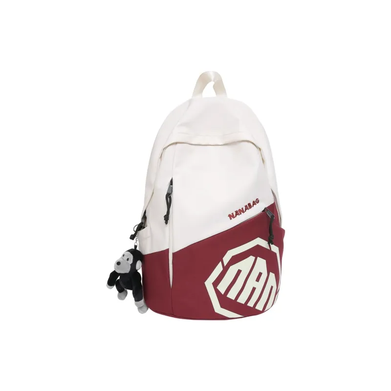 Huangmu Nylon Backpack Regular Unisex Black/Red/Blue/Khaki/Gray-2