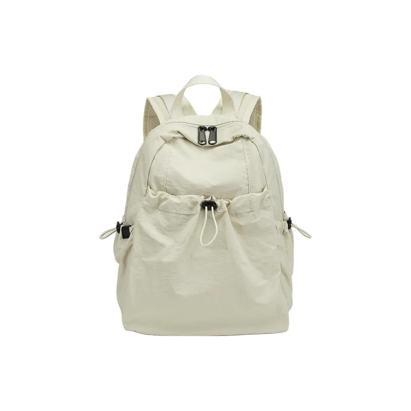 ST&SAT Fabric Handbag Backpack Regular Unisex Black/Khaki-9