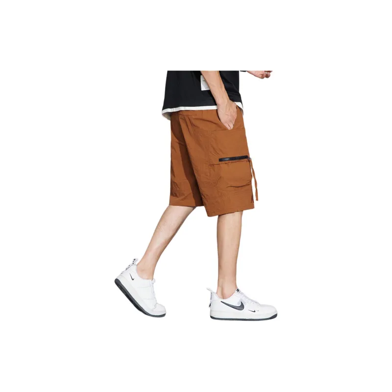 Tonlion Casual Shorts Men's Brick Red-2