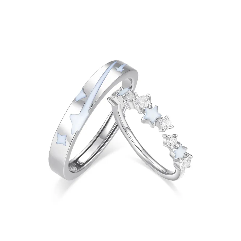 KADER 925 Sterling Silver Rings Unisex Glow in The Dark Color, Box-0