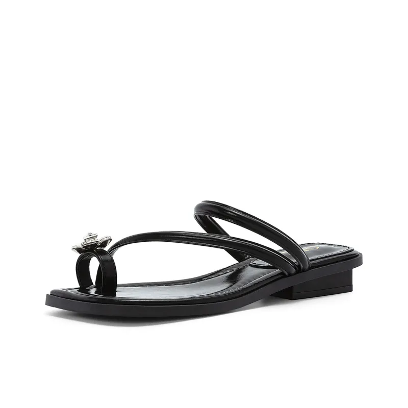 OMS Slide Slippers Women's Black/Beige-0