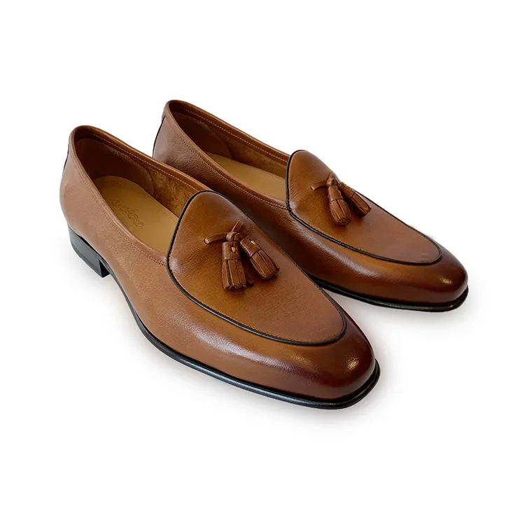 ANTONIO BAREZZI 2024 Summer Men's New Arrival Yuppie Style Pre-Cow Leather Belgian Loafers-8