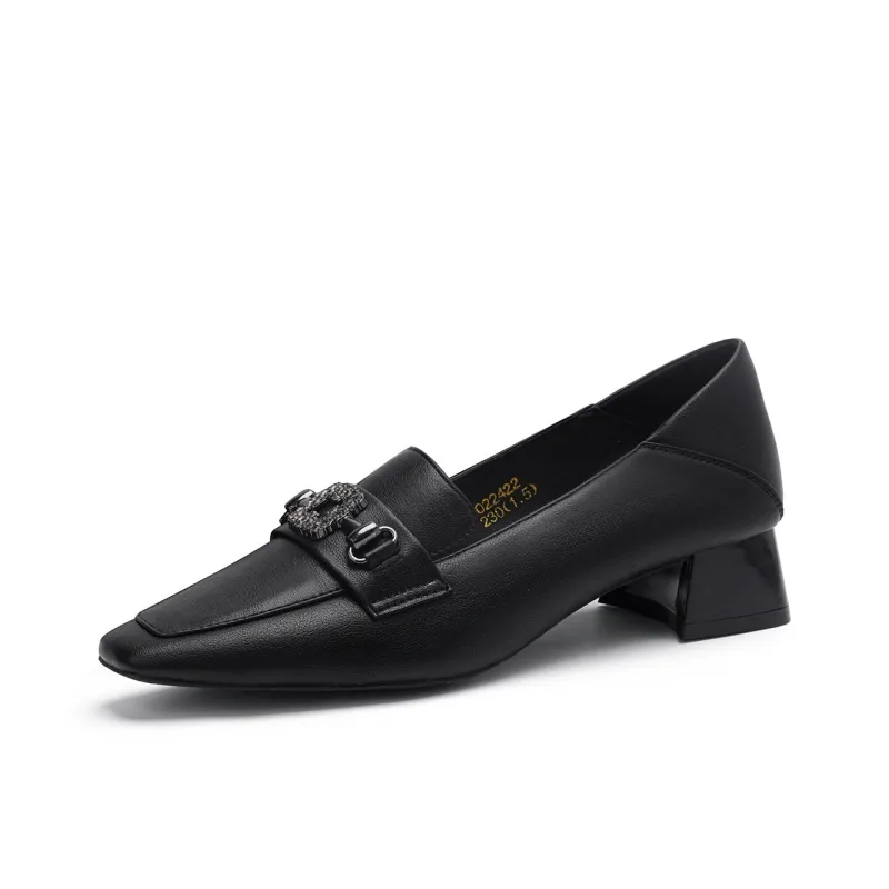 FOXER Small Leather Shoes Slip on, Elegant Soft, Stylish Premium Loafers Women's-0