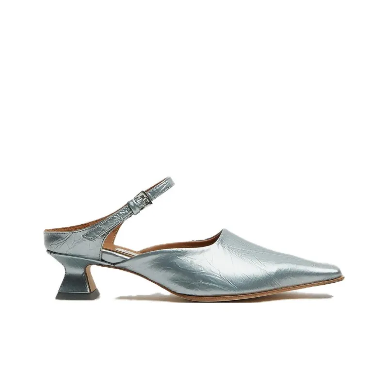MIISTA Slip-Resistant Wrap-toe Slippers Women's Blue-1