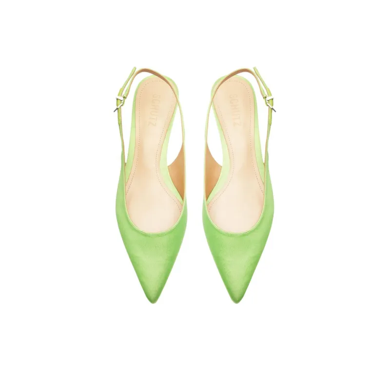 Schutz Evan Flat Casual Single Shoes 3cm Women's Green-4