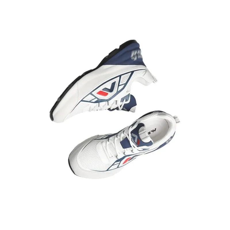 KOLUMB Cushioning, Slip Resistant, And Breathable Low Top Casual Shoes Men's White Blue-3