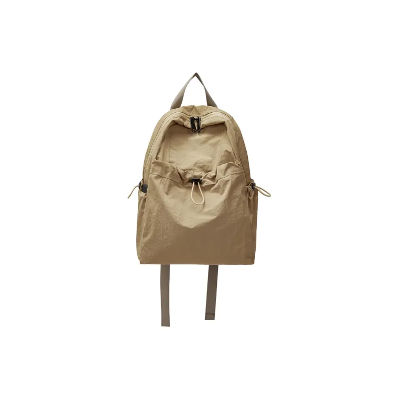 ST&SAT Fabric Handbag Backpack Regular Unisex Black/Khaki-6