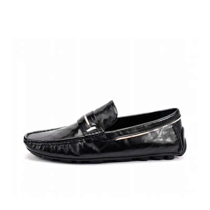 Brounvanm Gommino Loafers Men Black-1