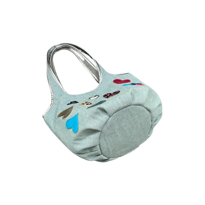 HACIN Denim Shoulder Bag Women's Blue-3