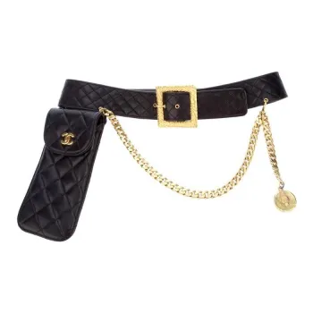 CHANEL Quilted Chain Belt