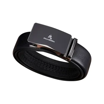 POLOMEISDO Soft Top Grain Cow Leather Automatic Buckle Belt Box Men's 3.5cm Box With Custom Exclusive Greeting Card