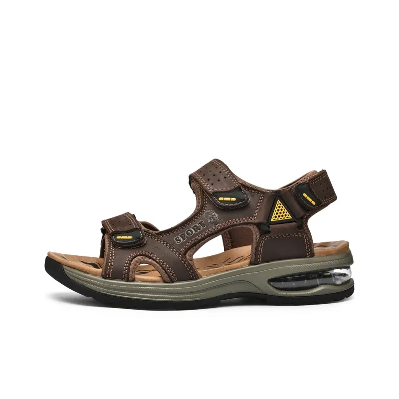 LAORENTOU Beach Sandals Men Black/Khaki/Dark Brown-8
