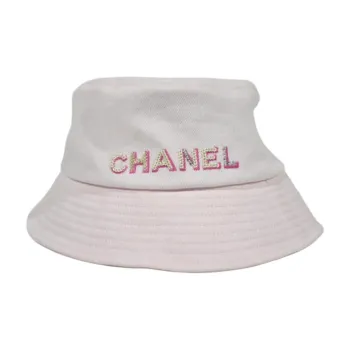 CHANEL Denim Bucket Hats Women's Pink