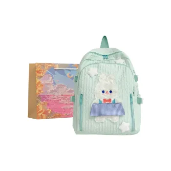 BRINCH Composite Cloth Backpack Regular Unisex Pink/Black/Blue/Green/Beige/Yellow