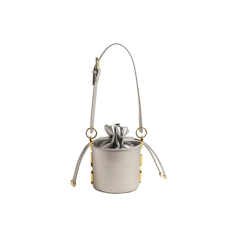 BRINCH PU Shoulder Bag Regular Women's Pink/Black/Silver/Red/Brown/Ecru-2