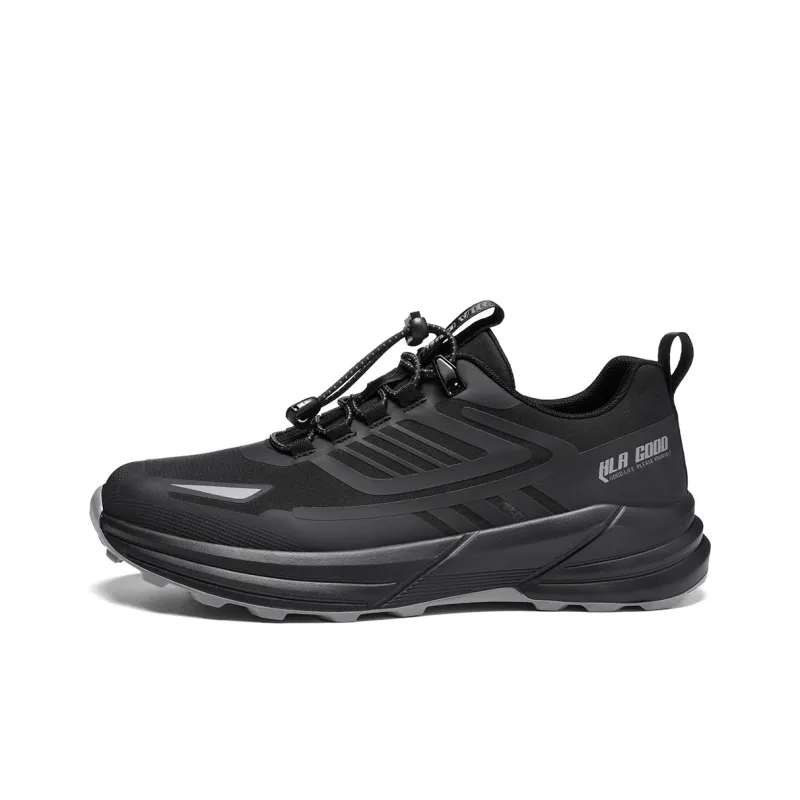 HLA Trendy Versatile Breathable Height Increasing Athletic Shoes-Lace-Free Casual Shoes Chunky Sneakers Men's-0