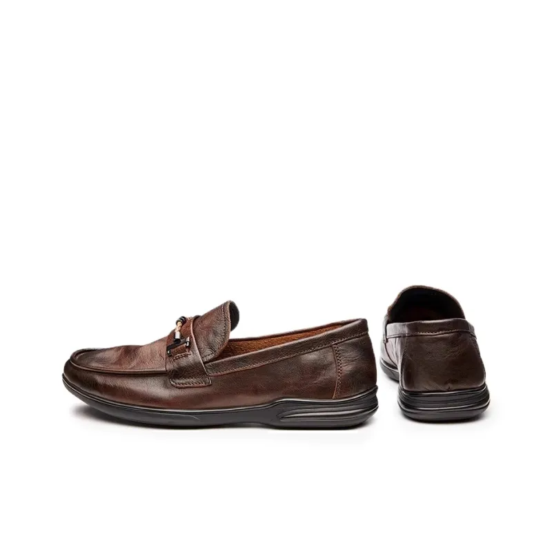 LEYGMENLG Loafers Men Black/Red Coffee-7