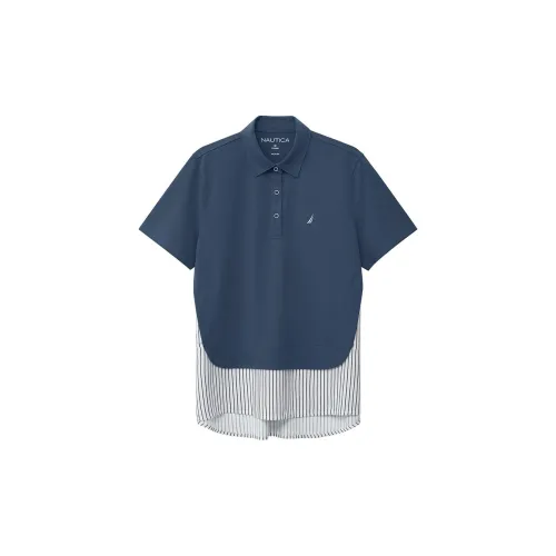 NAUTICA Polo Shirts Women's Light Navy Blue