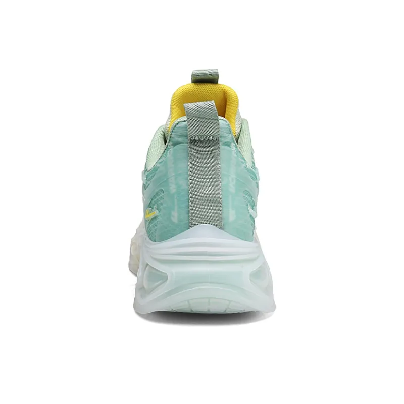 Warrior Low Top Running Shoes Men's White Green Yellow-3