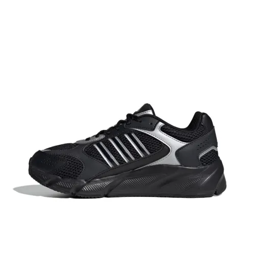 Adidas CRAZYCHAOS 2000 Running Shoes Women's Low-Top Carbon Black/No.1 Black/Metallic Silver