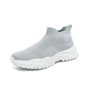 SENGUIBUCK Breathable Lightweight Low Top Casual Shoes Men's Gray