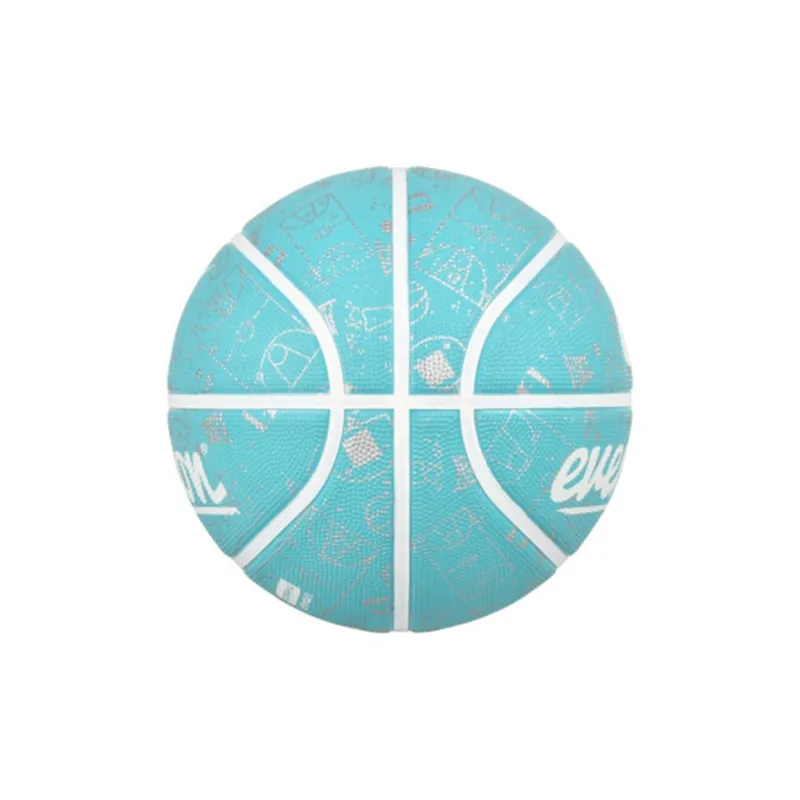 EVERVON Rubber Basketball Blue White Size 5 Training Kids'-3