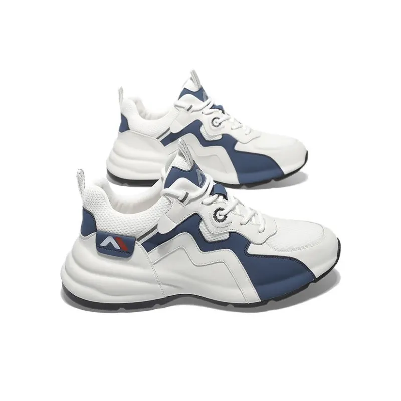 KOLUMB Cushioning, Slip Resistant, And Breathable Low Top Casual Shoes Men's White Blue-1