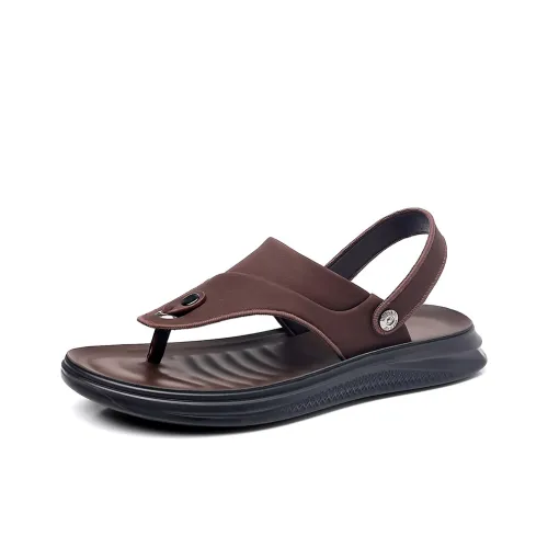 Poitulas Beach Sandals Men Black, Brown