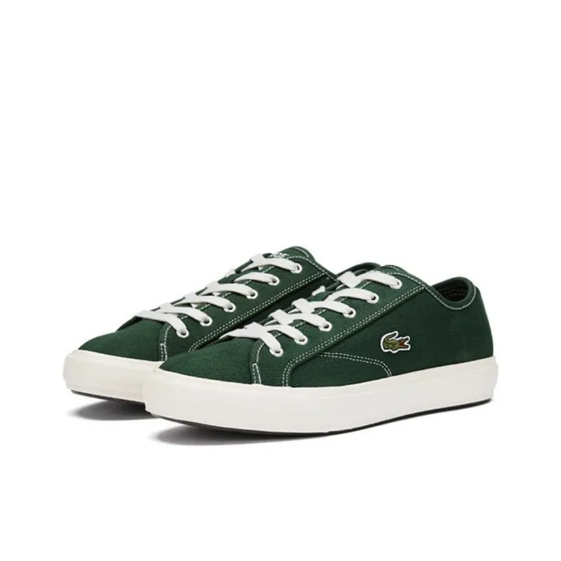 LACOSTE Low Top Canvas Shoes Men's Green-2