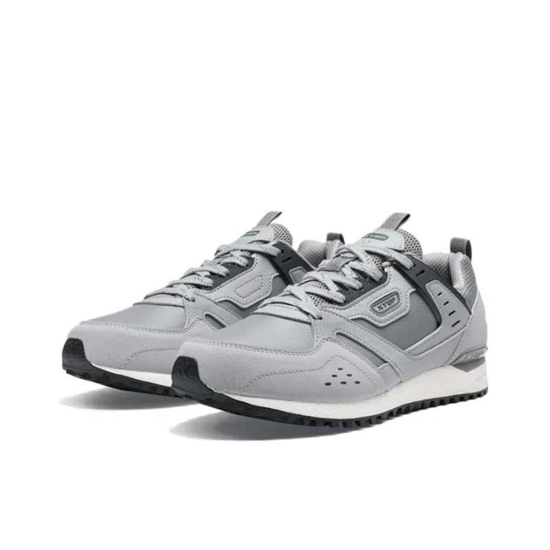 XTEP Classic 80 Abrasion Resistant Slip Resistant Lightweight Low Top Casual Shoes Men's Gray-2