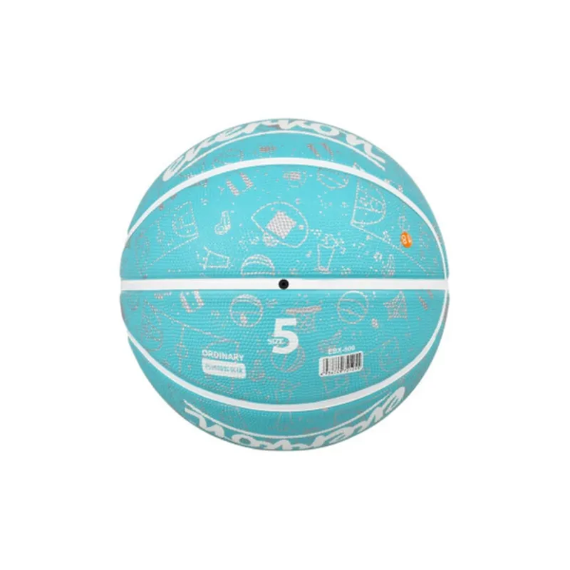 EVERVON Rubber Basketball Blue White Size 5 Training Kids'-2