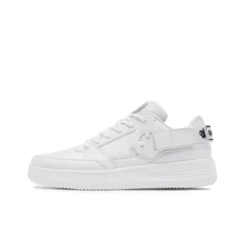 RIGORER Coverage Warm Slip-Resistant Cushioning Wear-Resistant Low-Top Skateboard Shoes Men's White