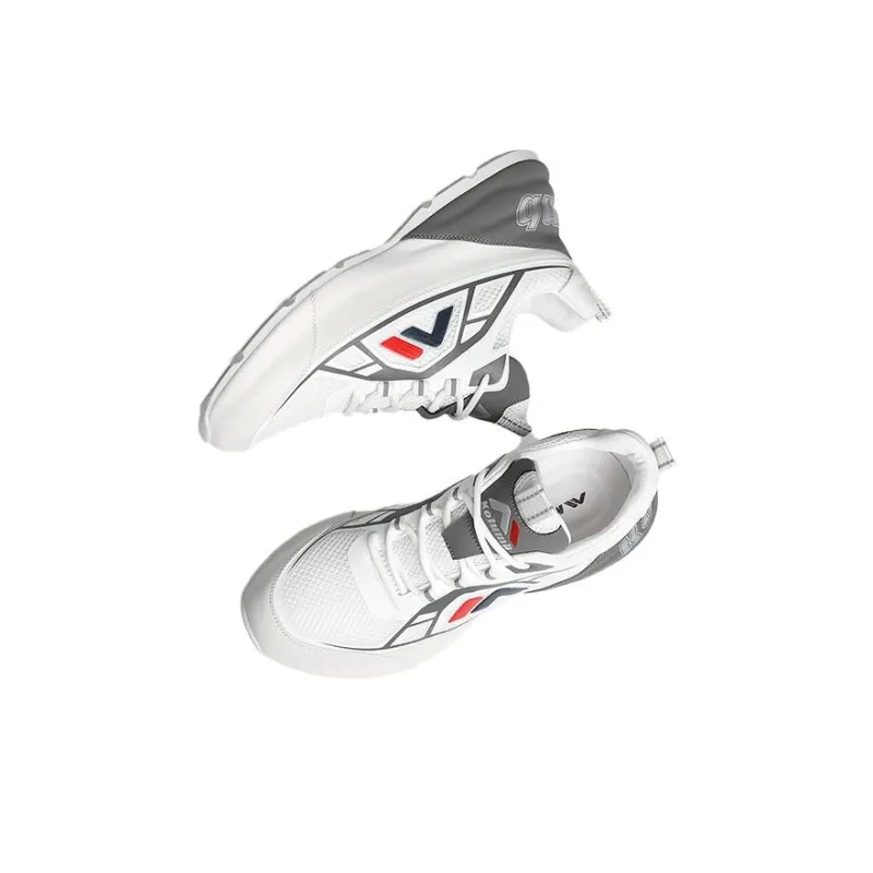 KOLUMB Cushioning, Slip Resistant, And Breathable Low Top Casual Shoes Men's White Blue-8