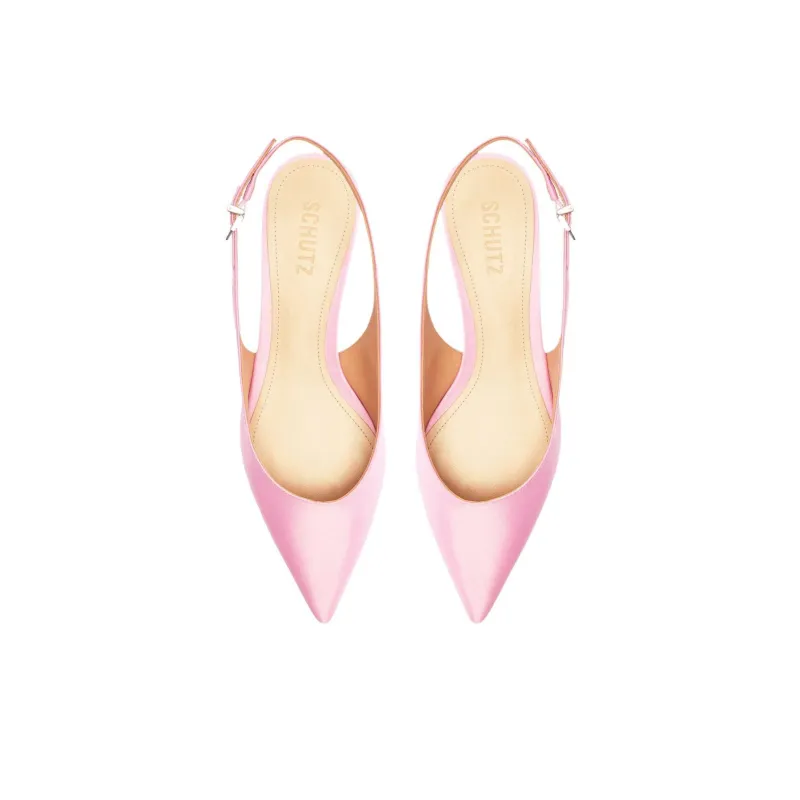 Schutz Evan Flat Casual Single Shoes 3cm Women's Pink-4