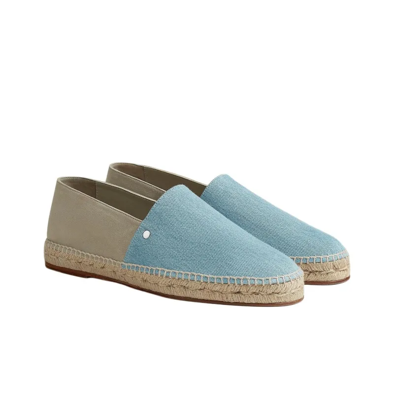 HERMES Joven Espadrilles Men's Blue-4
