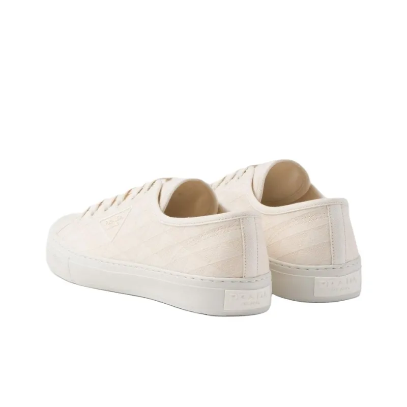 PRADA Low Top Skateboard Shoes Men's Beige-3